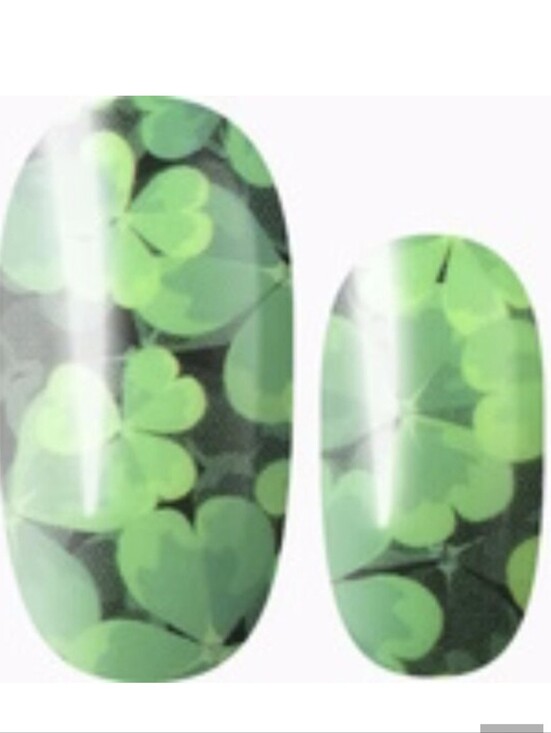 Lily & Fox Other - 3 for 15 - LILY & FOX - BED OF CLOVERS Nail Stickers Wrap Strips Green Black